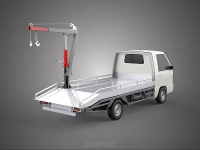 CRANE LIFTING SWIVEL WINCH HOIST JIB HOOK FLATBED TRUCK PICKUP 3D model