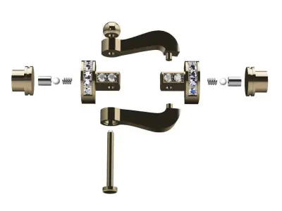 Force Large diamond bracelet 3D print model