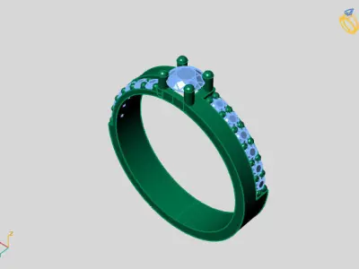 Women Ring 3DM Womens Ring 3d models 3D print model 3D print model 49