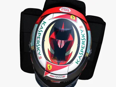 Raikkonen Helmet 2017 Low-poly 3D model