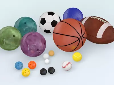 Sport Balls  3D model