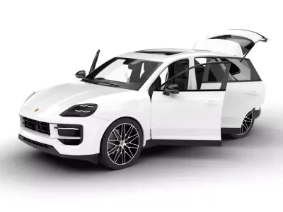 Porsche Cayenne Black Edition HQ 2025 3d model 3D model