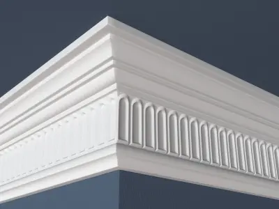 Decorative Crown Molding 3D model 5