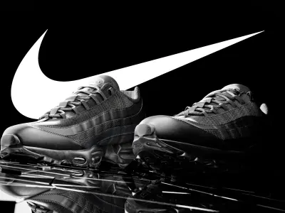 Nike Air Max 95 Essential black Low-poly 3D model