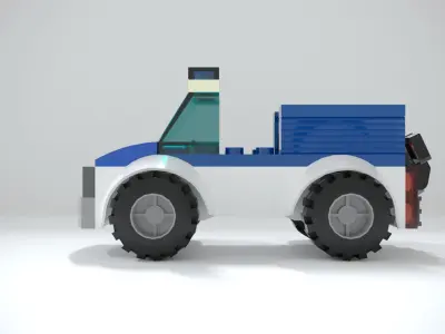 LEGO City police car  Low-poly 3D model