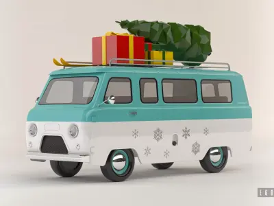 UAZ toy car 3D model