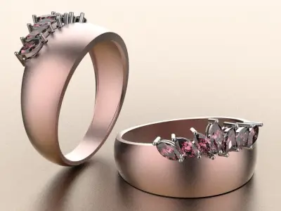 marquise ring 3D print model