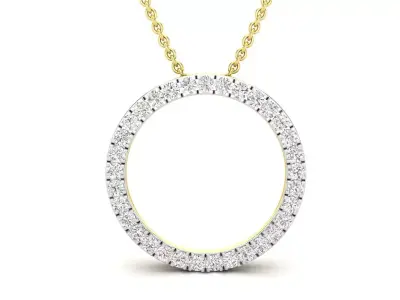 AV 640 Diamond Open Circle Pendant 3D print model