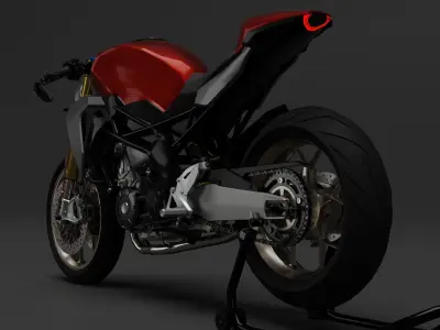 Custom CB 250 RR Neo Sport Cafe Low-poly 3D model