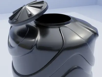 plastic water tank modern shaped Low-poly 3D model