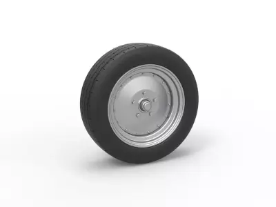 Front wheel of Vintage Funny Car Scale 1 to 25 3D print model