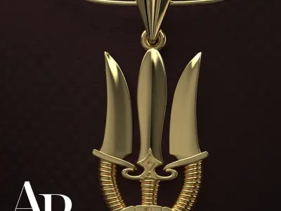 Ukrainian Trident 3D print model shop