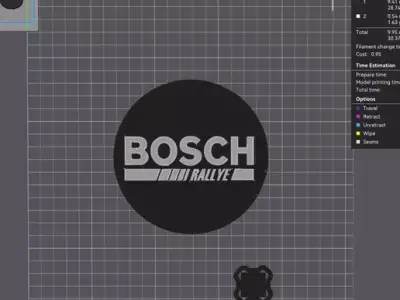 Volkswagen Golf 3 Bosch Rallye light cover 3D print model