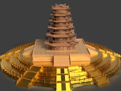 Chinese ancient house   3D model order