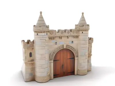 Medieval Stone Castle model pack Low-poly 3D model