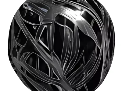 Abstract Intertwined Metal Wire Sphere Low-poly 3D model