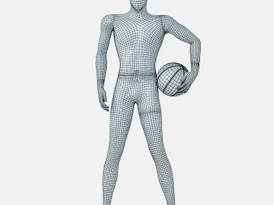 Faceless mannequin basketball 27 3D model