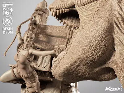 Wicked Video Games Tom Raider Diorama 3D print model