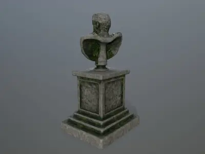 hercules roman bust Low-poly 3D model