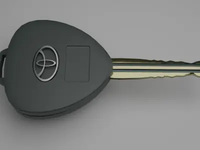 Old Toyota Car Key Low-poly 3D model