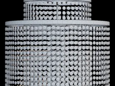 Hanging Chandelier Designer Italian Luxury Vertical 3D model