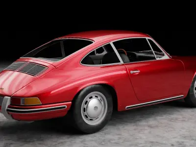 porsche 911 1970 3D Model Low-poly 3D model