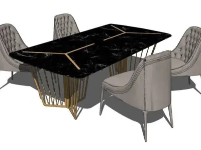 12 modern dining room sketchup models and perfect for any space 3D model