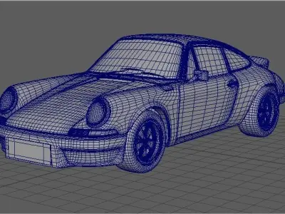Porsche 911 Carrera RS 1973 without interior 3D model