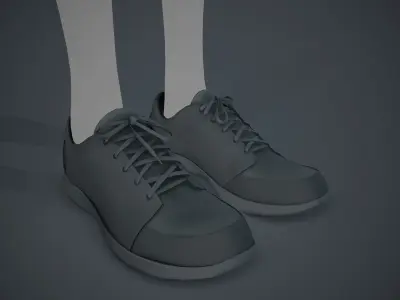 Black Shoes Style 1  Low-poly 3D model