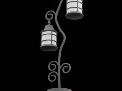 Street Lamp Furniture Low-poly 3D model