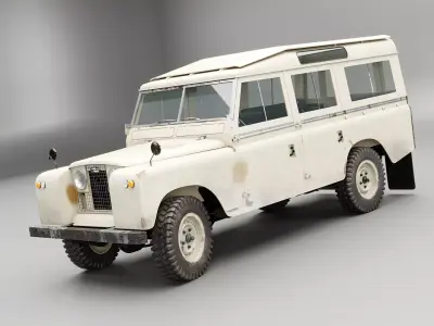 Land Rover Series II LWB Aged Low-poly 3D model