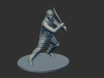 cricket player  3D print model