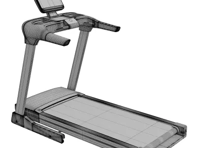 Treadmill FitLogic White 3D model