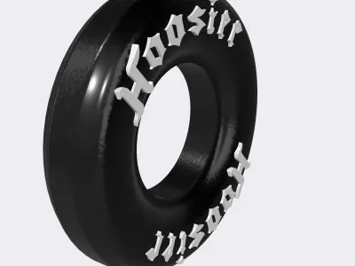 Hoosier Drag Tire Front Runner smooth N grooved 15 inch 3D print model