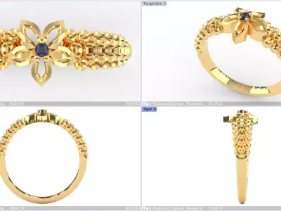 Digital Preciousness Custom-made ring in 3D modeling 3D print model buy
