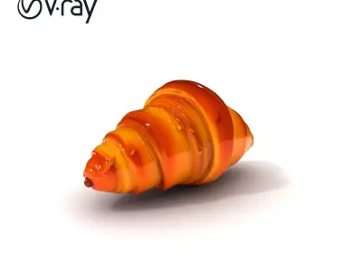 Croissant Model Pack with Detailed Pastries Low-poly 3D model