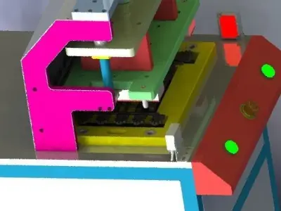 Plastic pressing machine 3D model