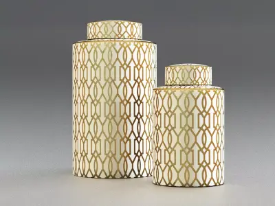 Decorative canisters 3D model