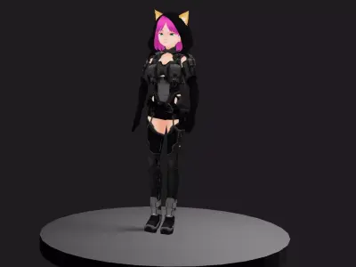 Sci-fi Anime girl for Vrchat 3D model