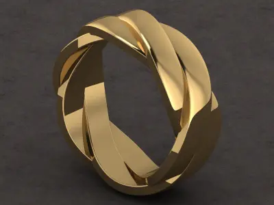 Twist Ring 3D print model