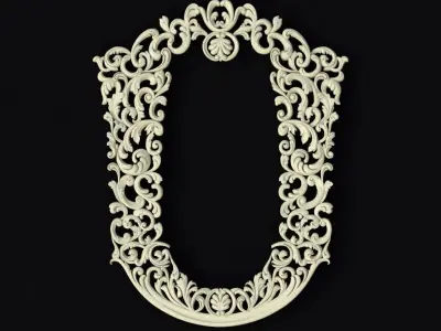 Central decor ornament for furniture 3D model 1070