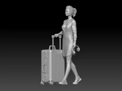 waiting for the trip girl 2 3D print model
