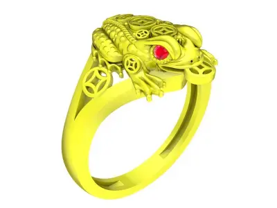 Luxury Pixiu Feng Shui Ring 3D Jewelry Model 4322 3D print model
