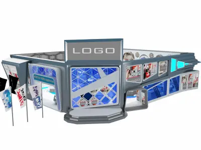Booth Exhibition Stand a469a 3D model