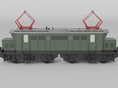 Historical German eleectric locomotive 3D model