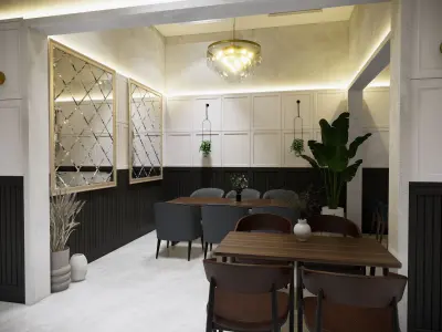 3D Interior Project Cafe  3D model