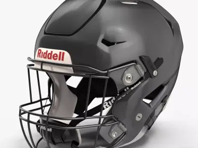 Riddel Speedflex Helmet Black Low-poly 3D model