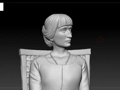 Russian writer poet Anna Akhmatova 3D print model