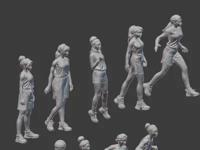 Basketball Girl Female 3D print model