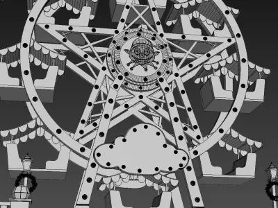 3D Christmas ferries wheel 3D model